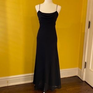 Simple and stunning long black dress